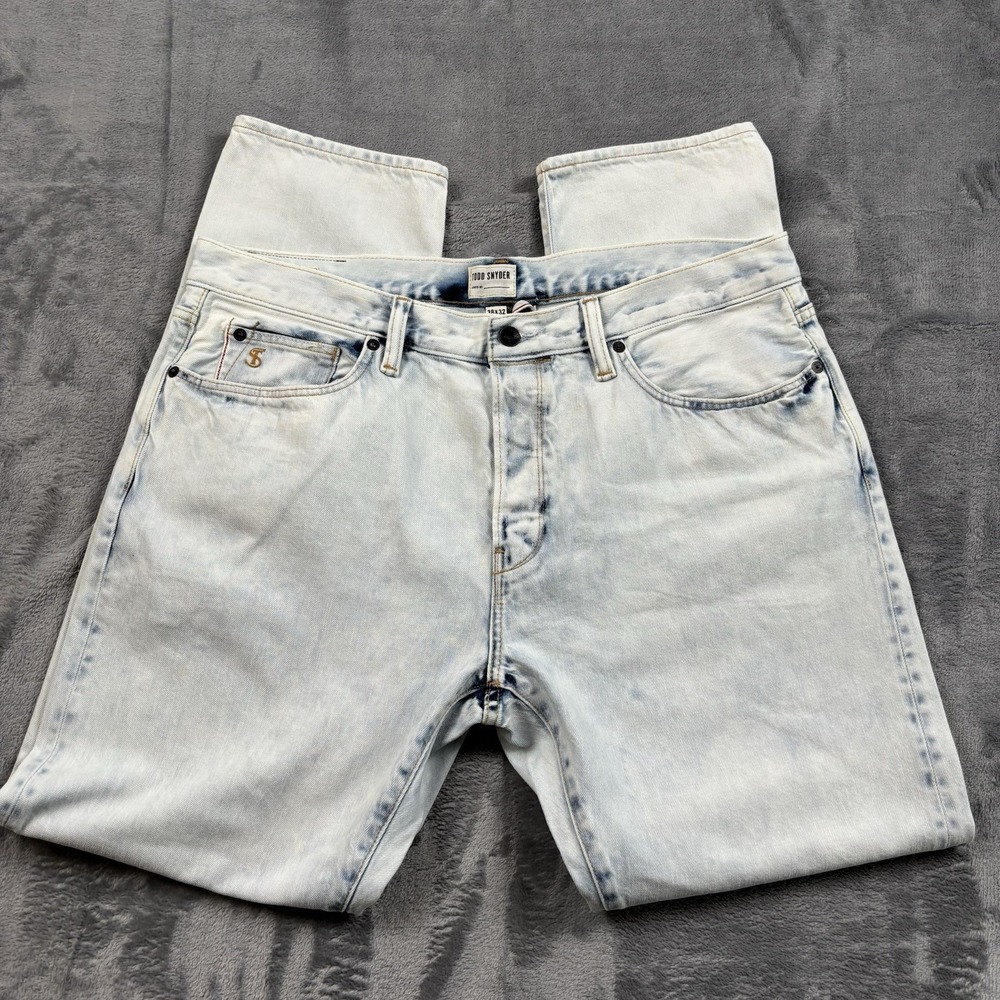 Todd Snyder Selvedge Jeans 38x32 Classic Slim Fit Blue Denim Pocket Button Fly